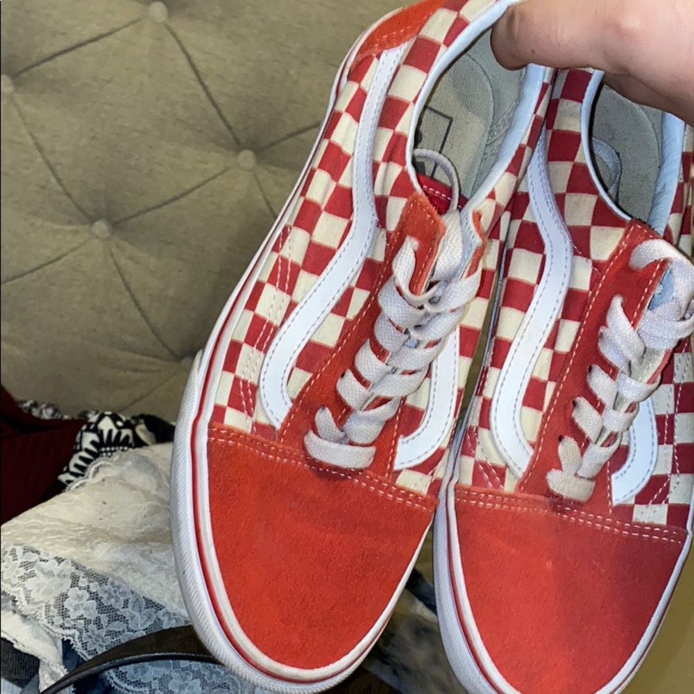 rarely worn checker vans
